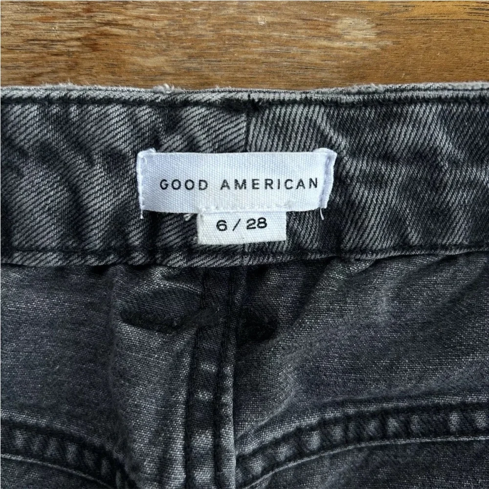 Good American Good Vintage Two Tone Jeans Womens Size 6/28 Gray Black Stone Wash - Picture 3 of 11
